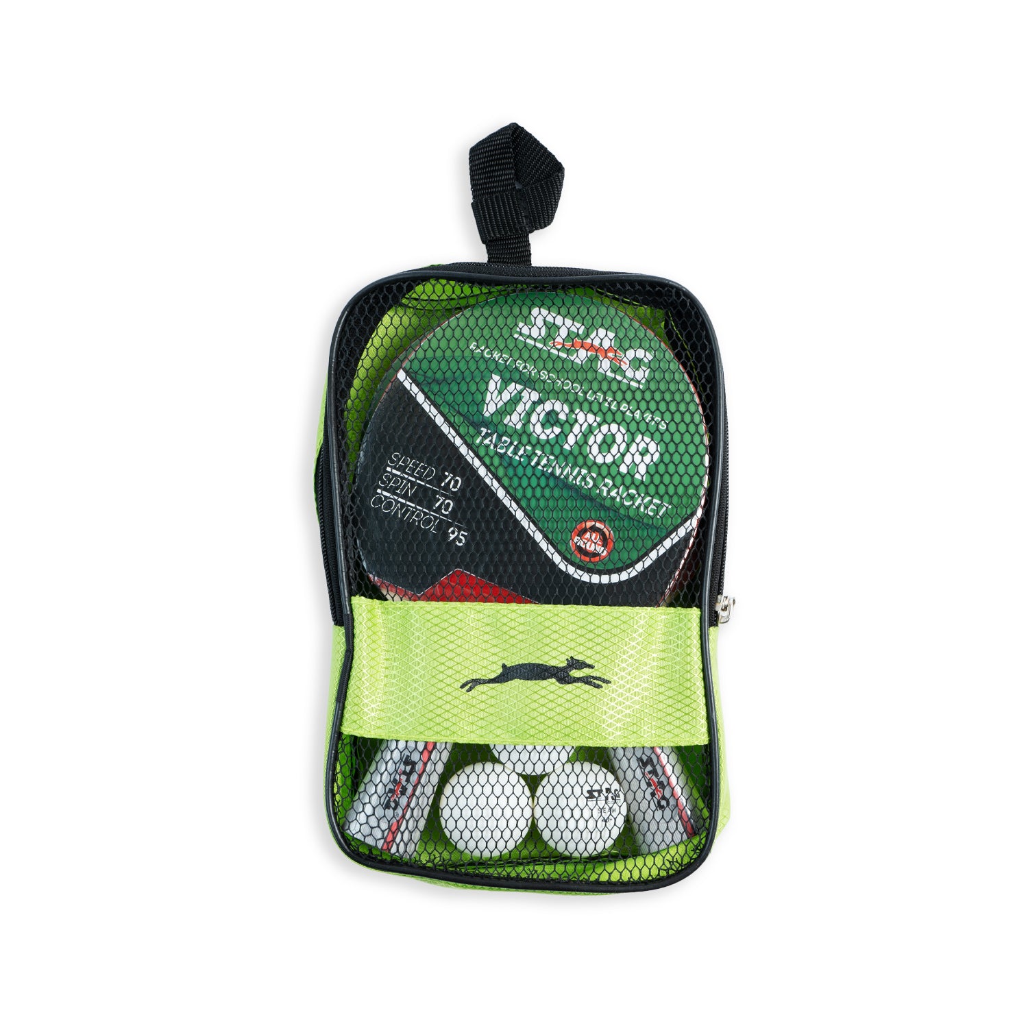 STAG Victor Series Professional Table Tennis (T.T) Set| Premium ITTF Approved Rubber- Table Tennis Rackets and T.T Balls Included| All-in-One Ping Pong Paddle Playset - Table Game Accessories.