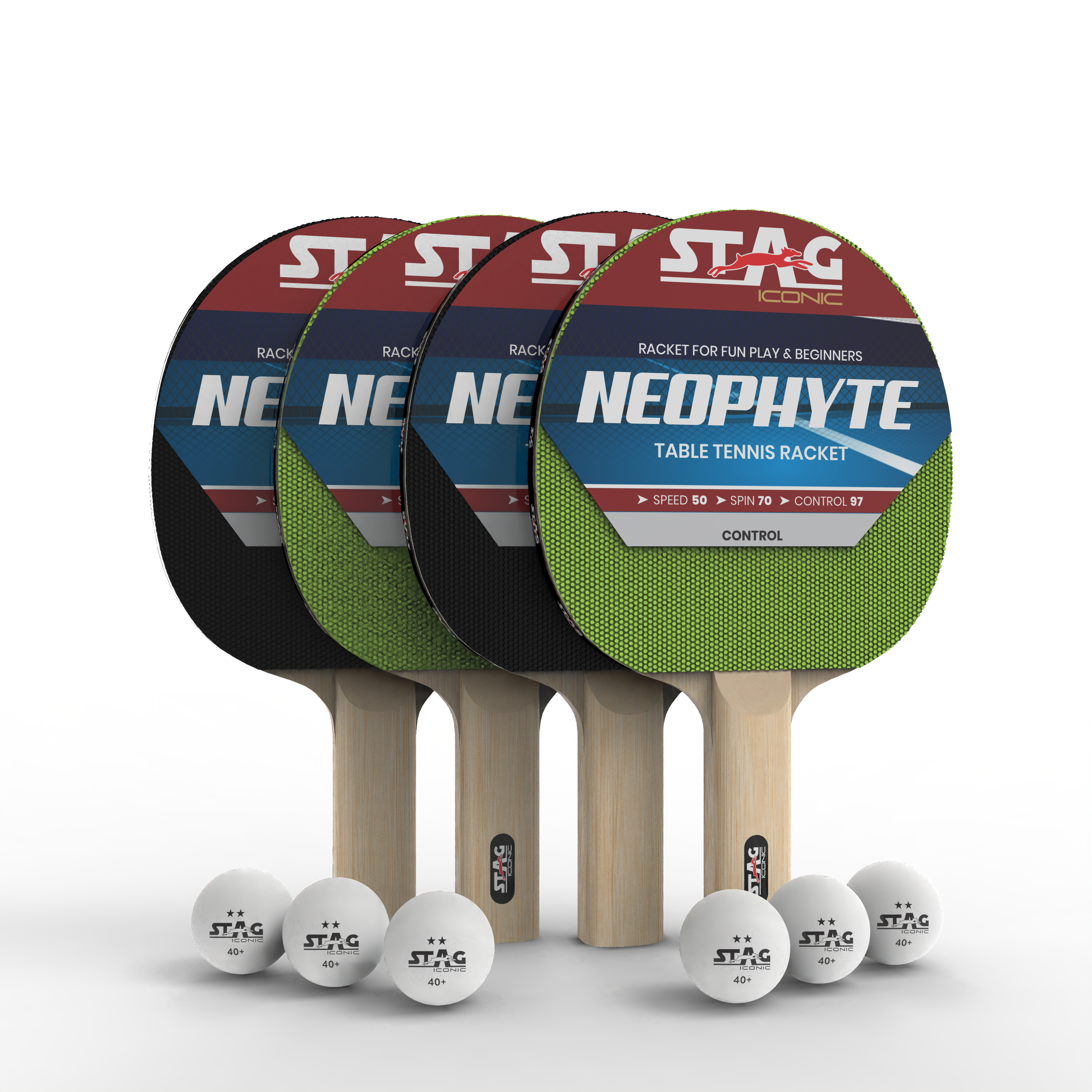 Stag Iconic 2024 Neophyte Series Table Tennis | Beginner Play Series T.T Series | Jump into Action with Vibrant, Playful Ping-Pop Colors| Discover Your Element in Table Tennis