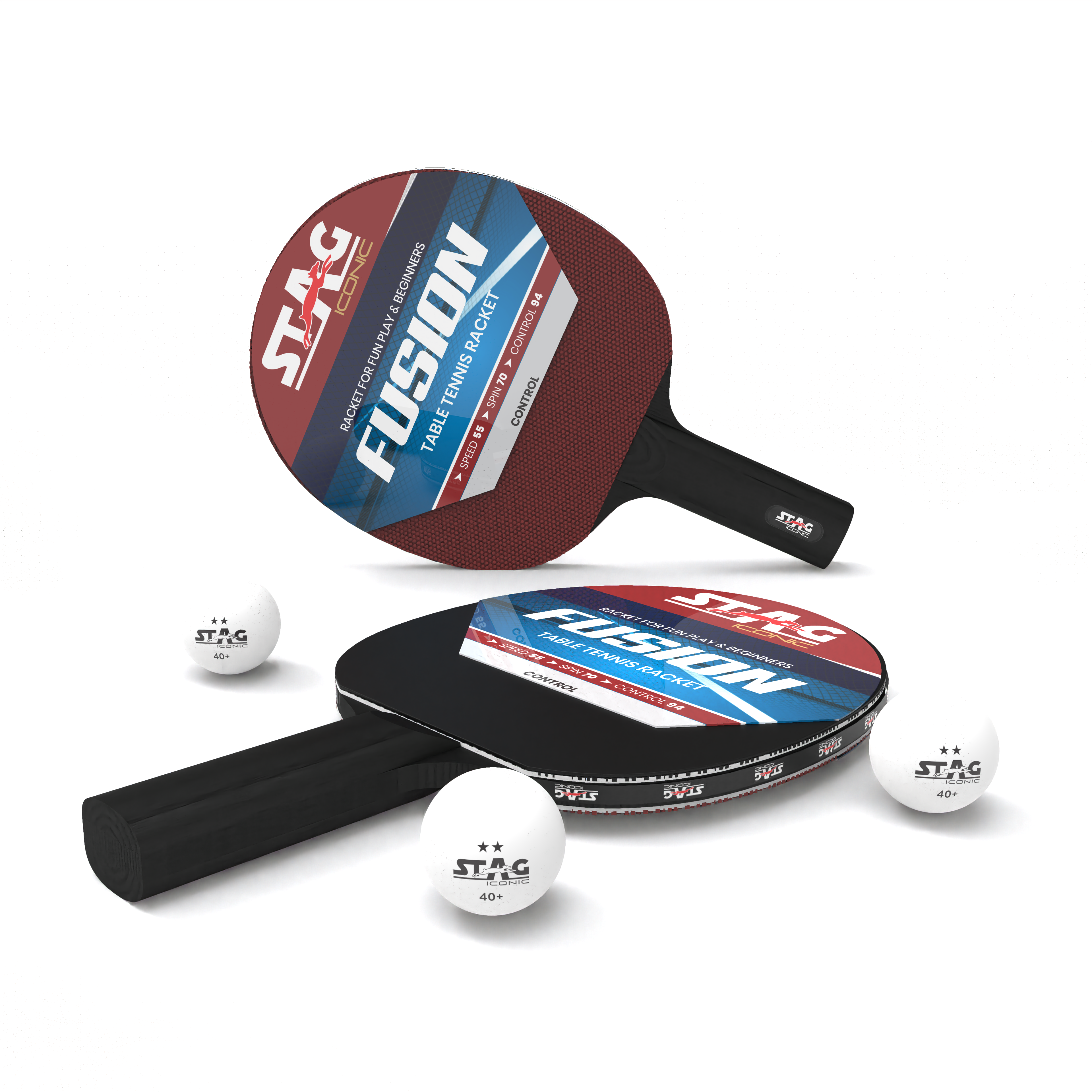 Stag Iconic New 2024 Fusion Series Table Tennis |Beginner Play Series | Spring into Action with Vibrant, Playful Ping-Pop Colors| Discover Your Element in Table Tennis