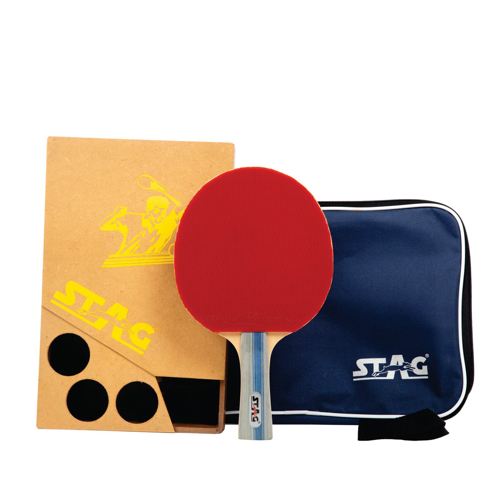 STAG Tec Ninja Table Tennis Racquet Advanced, ITTF Approved Rubber (Multicolor, 160 grams)
