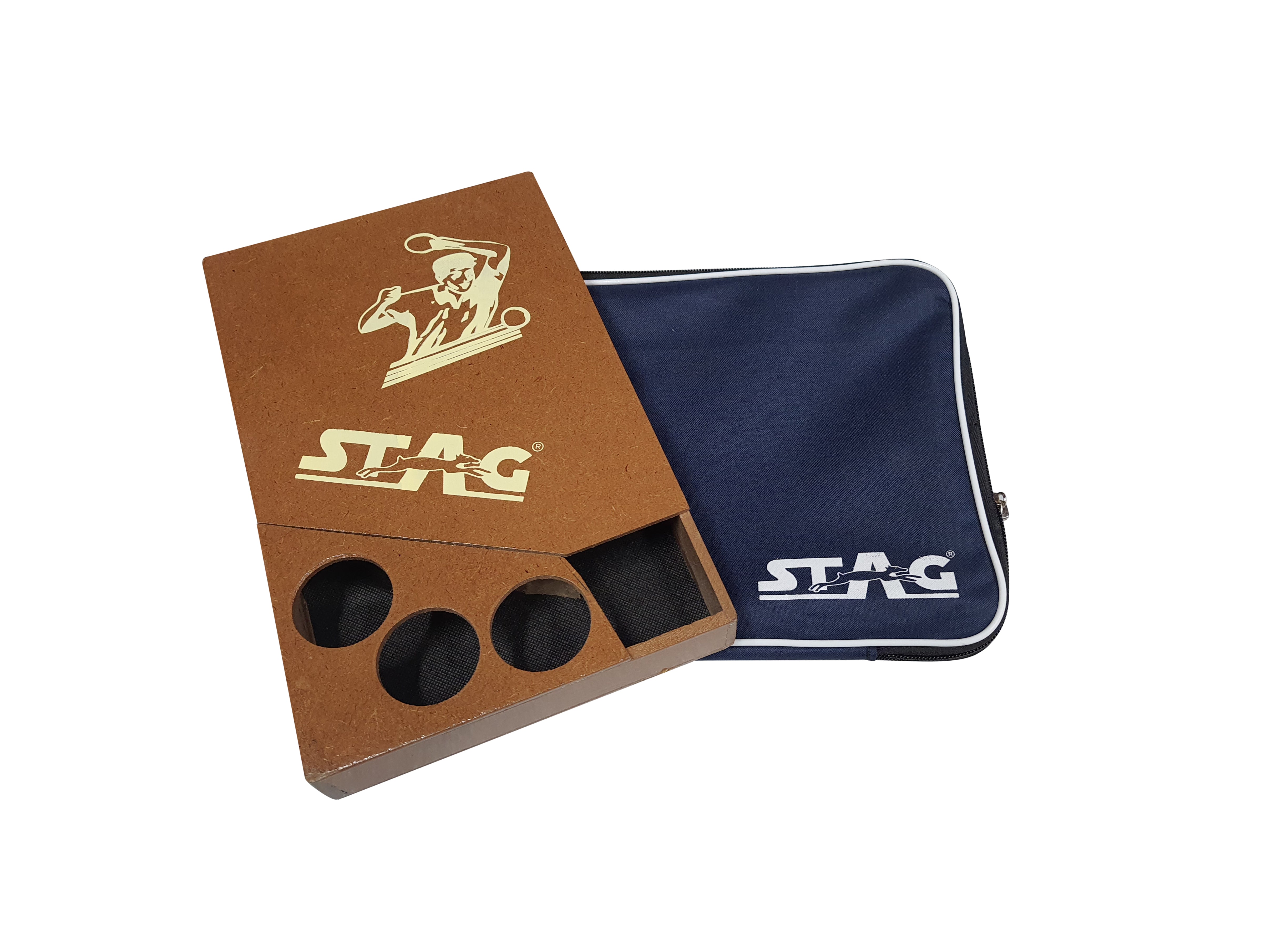 STAG TABLE TENNIS CASE WITH WOODEN BOX