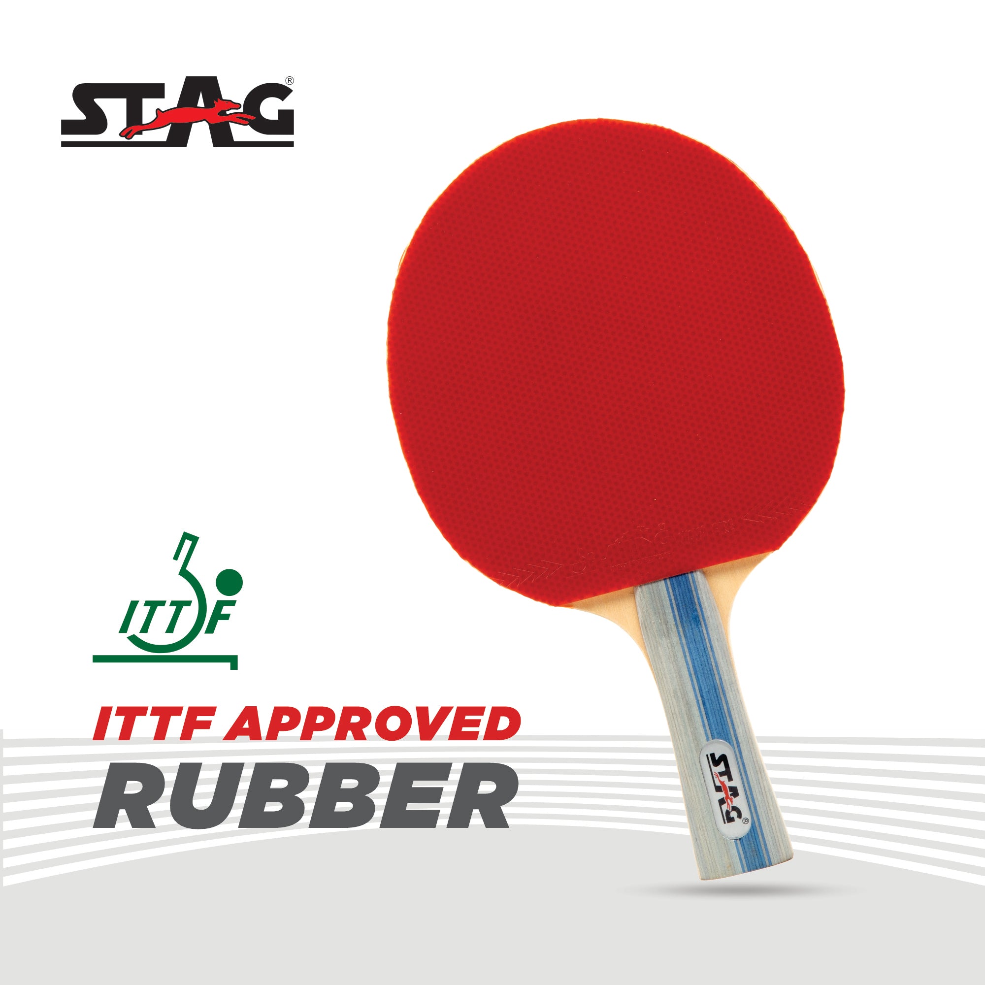 STAG Tec Ninja Table Tennis Racquet Advanced, ITTF Approved Rubber (Multicolor, 160 grams)