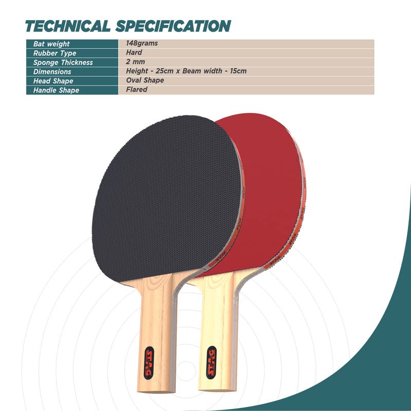 STAG 1 STAR Professional Table Tennis (T.T) Set White