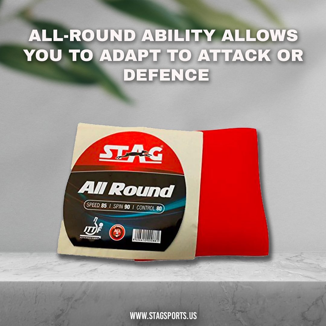 Stag All Round Table Tennis Rubber (Red)