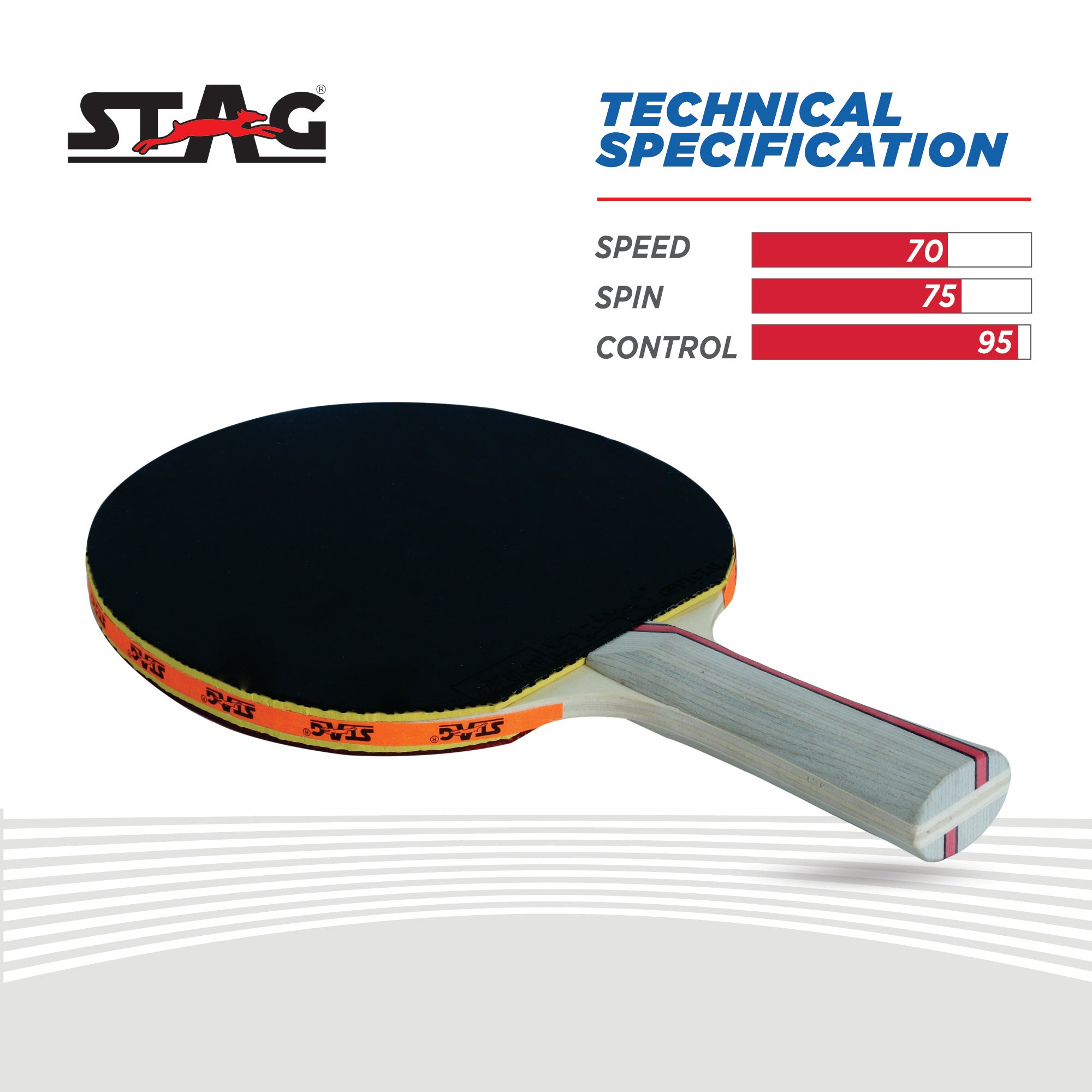 STAG Official Advanced Series Table Tennis (T.T) Racquet