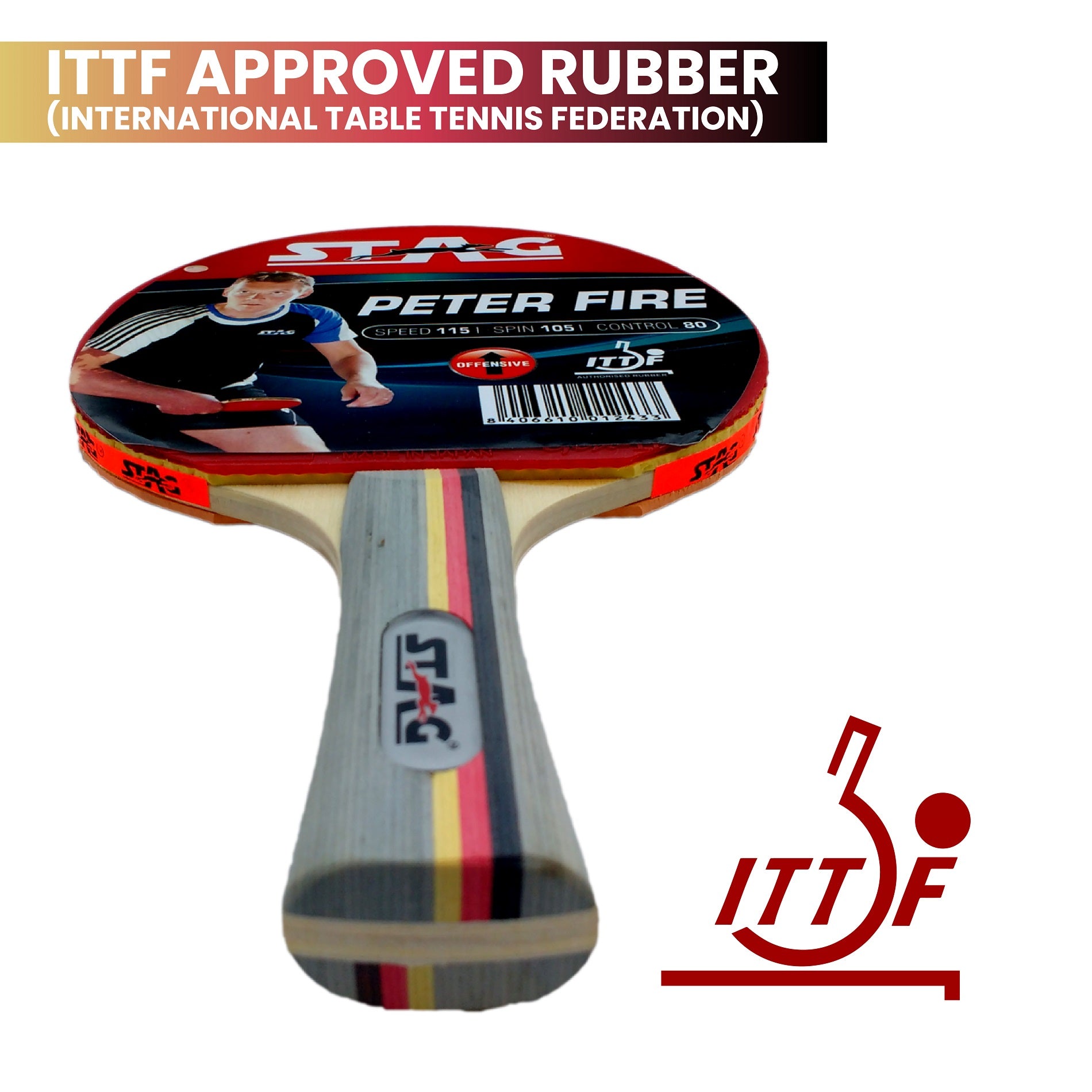Peter Fire Table Tennis Racquet with wooden box
