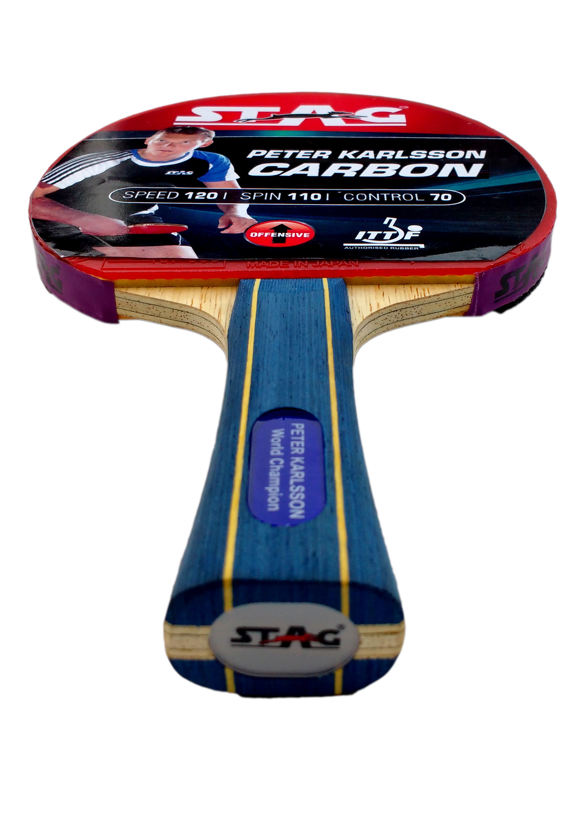 Stag Peter Karlsson Carbon Table Tennis Racket with Deluxe Case