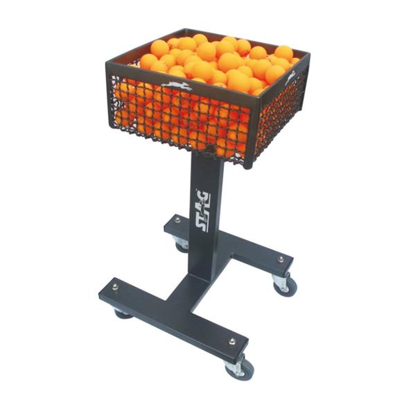 Table Tennis Ball Trolley (Black And Silver)